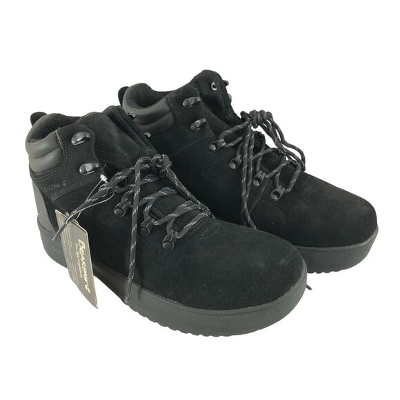 Bearpaw Mens Dominic Boots Suede Waterproof Sheepskin Insole Black Size 9 main image 5